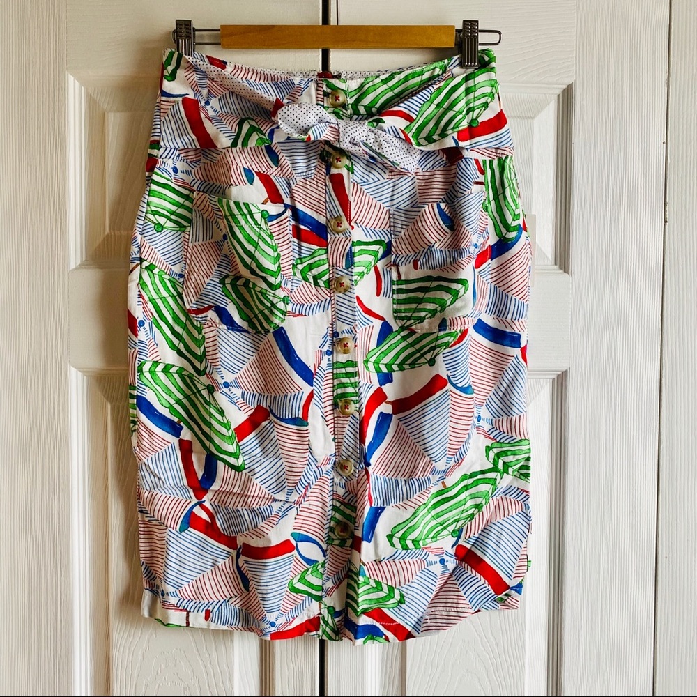 Anthropologie Colloquial Button Front Pencil Skirt